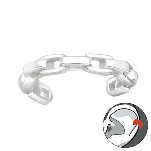 Sterling Silver Chain Ear Cuff
